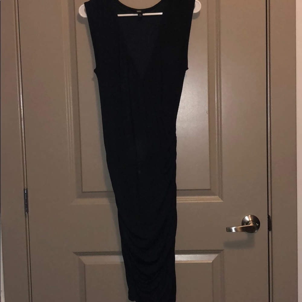 Dark grey wrap dress